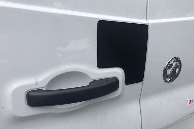 External Shield external shield on Vauxhall van