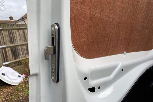 hook lock install on van rear door