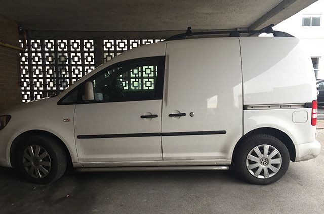 slam lock on caddy van