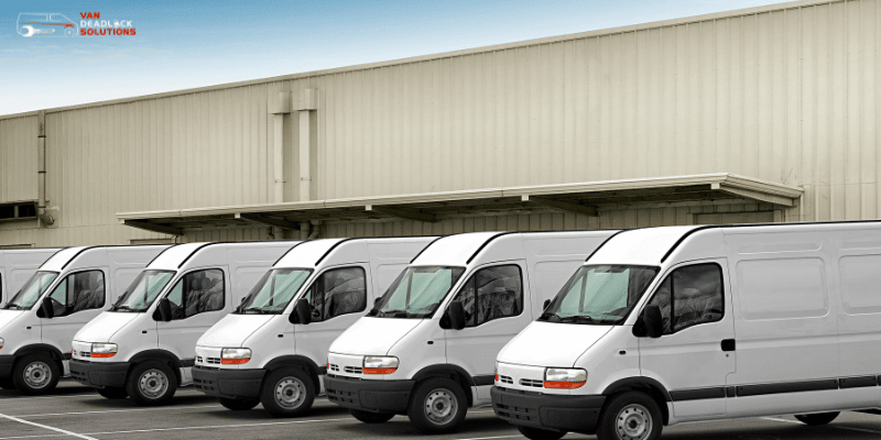 van fleet of commercial vehicles protected by van couier locks
