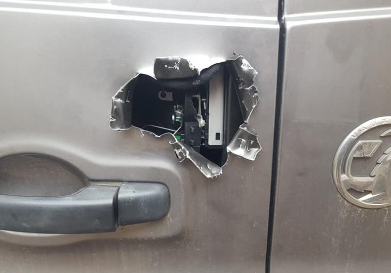 Crime attack on van before Lock 4 Van installation by Van Deadlock Solutions